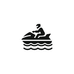 Jet ski icon vector. EPS 10 editable vector