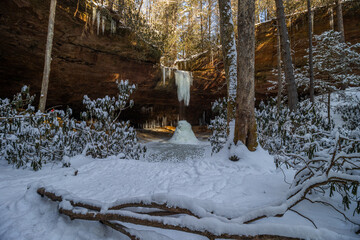 Frozen Waterfall in Red River Gorge