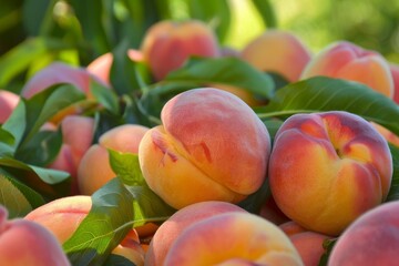 Cresthaven Peach fruit background