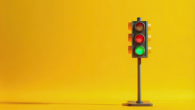 Mini traffic lights on a yellow background , traffic lights, mini, yellow, background, transportation, road, safety, signal