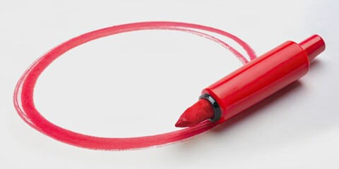 Red circle highlighter and marker for highlighting and marking important information, red, circle, highlighter