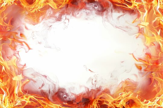 frame border with flames