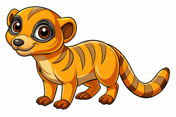 Funny Meerkat Vector Illustration Cartoons, Clipart And Line Art, Charming funny meerkat vector illustration for cartoons, clipart, and line art designs