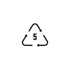 PP plastic symbol icon vector. EPS 10 editable vector