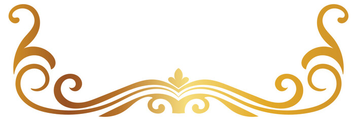 Elegant golden classic lines for making vintage greeting cards.