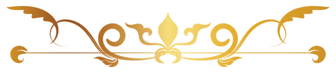 Fototapeta premium Elegant golden classic lines for making vintage greeting cards.