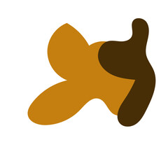  Neutral abstract shapes orange brown decoration 