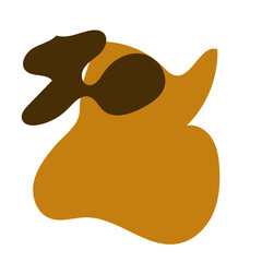  Neutral abstract shapes orange brown decoration 