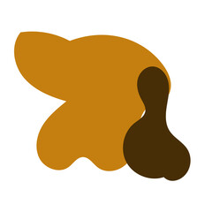  Neutral abstract shapes orange brown decoration 