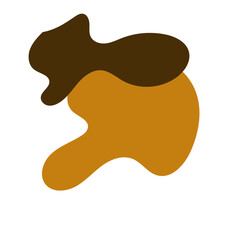  Neutral abstract shapes orange brown decoration 