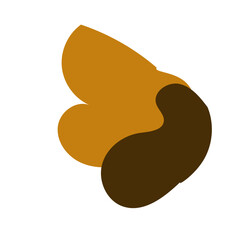  Neutral abstract shapes orange brown decoration 