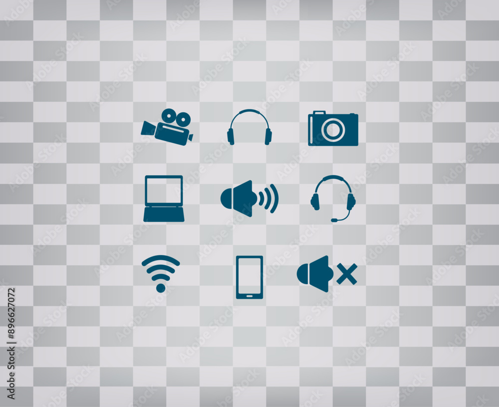Poster vector icon on gray background with gradient