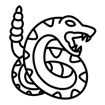 coiled snake with open mouth clip art preview