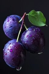 Mystic photo of Shiro Plum, isolated on black background