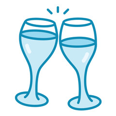 Champagne Toasts Icon