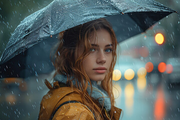 person with umbrella