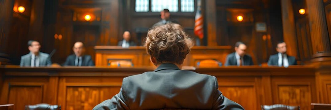 A man in the courtroom