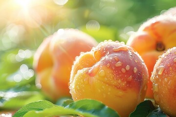 Yellow Peach fruit background