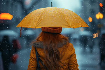 person under the rain