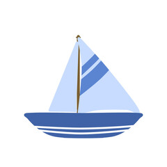 Doodle boat sea cute small ship summer holiday that can be used for sticker, book, scrapbook, icon, decorative, e.t.c with aesthetic blue colorful color