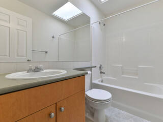 Modern residential bathroom interior