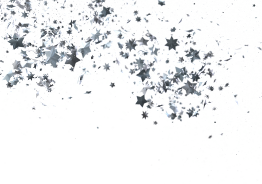 Celestial Christmas Symphony: Enthralling 3D Illustration of Falling Holiday Starbursts - Powered by Adobe