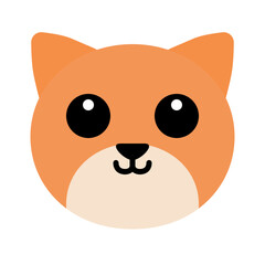 A cute round dog face