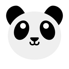 A cute round panda face