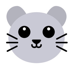 A cute round mouse face