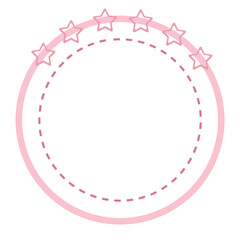 Naklejka premium Cute circle frame decoration