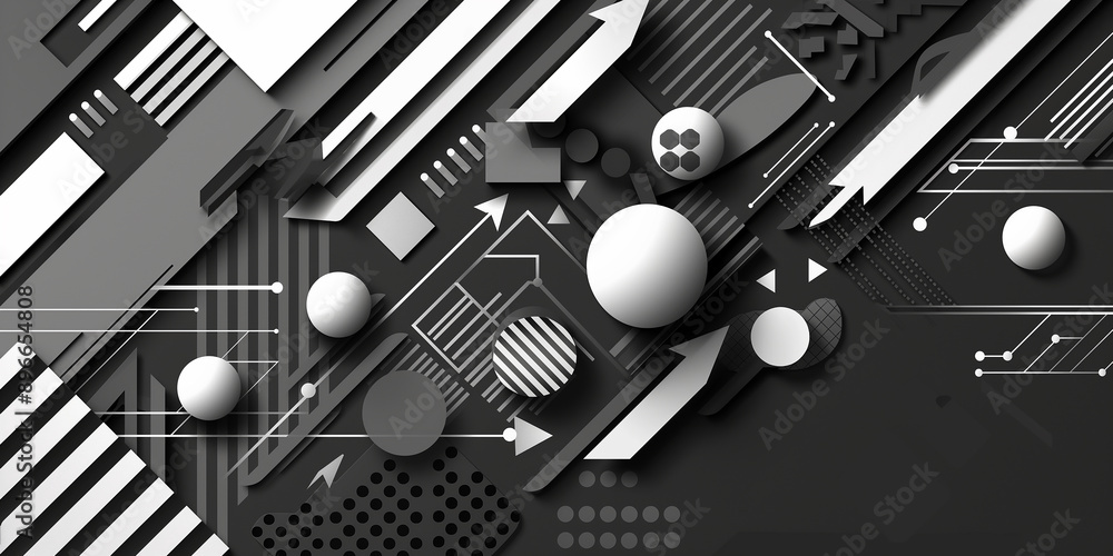 Aufkleber Abstract background showing geometric shapes creating modern design