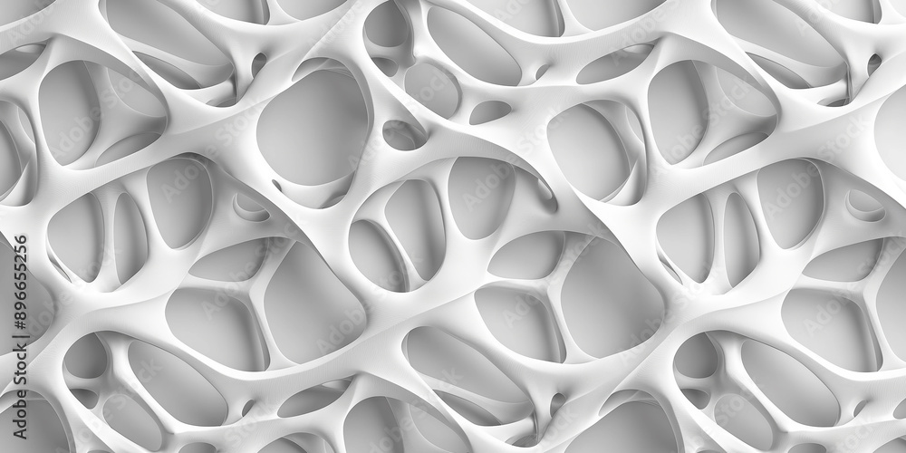 Poster modern background with an organic structure forming irregular holes