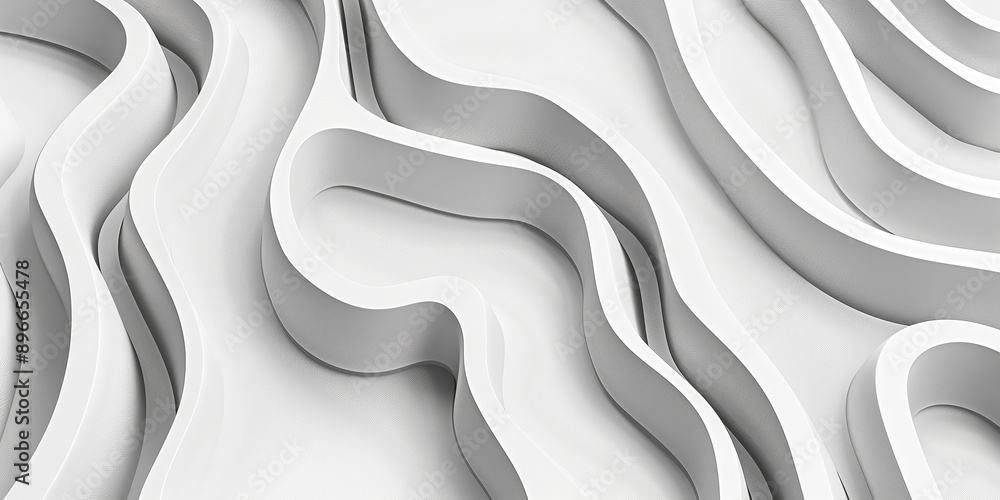 Poster white curves are creating a modern abstract background