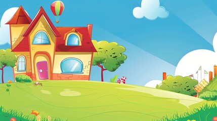 Colorful Pre-school Poster Background: Inspiring Learning and Play for Young Minds