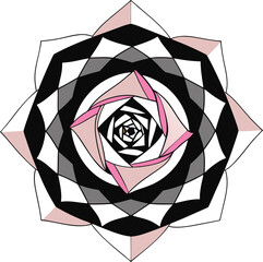 Black & white mandala