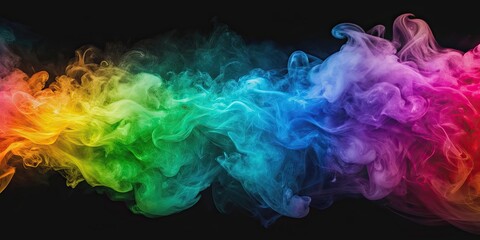 Fototapeta premium Colorful smoke gradient wallpaper background, vibrant, abstract, colorful, smoke, gradient, backdrop, wallpaper, texture, artistic