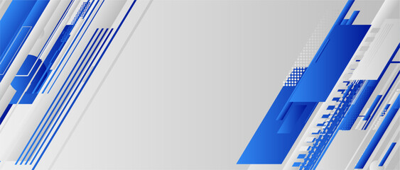 Obraz premium abstract blue tech background with gradient lines. vector illustration
