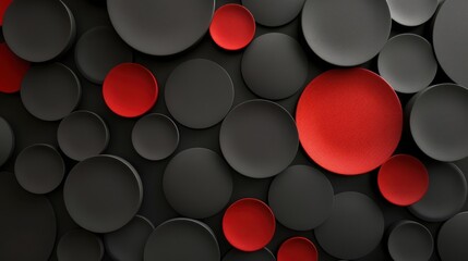 Abstract Bacground Black circles one red