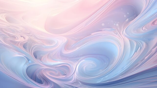 Abstract Background with Swirling Patterns in Pastel Hues