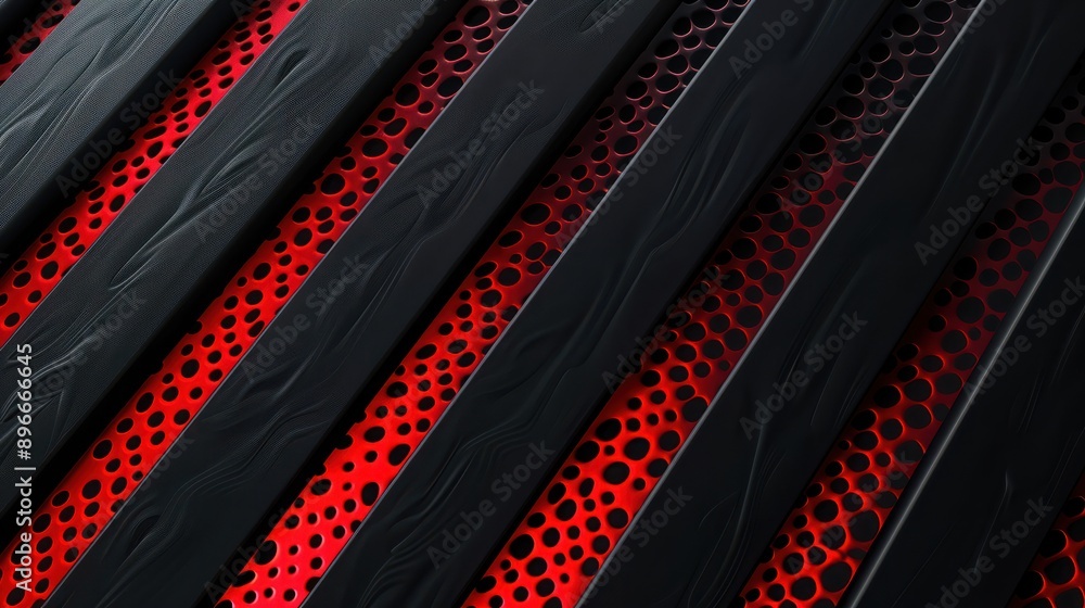 Poster abstract red and black are light pattern with the gradient is the with floor wall metal texture soft