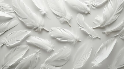 Obraz premium Minimalistic White Background with Soft Geometric Shapes for Design Concepts