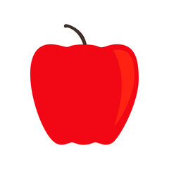 apple icon in flat style isolated on white background