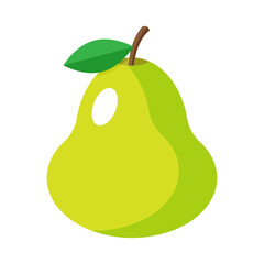 Pear fruit fresh organic icon isolated