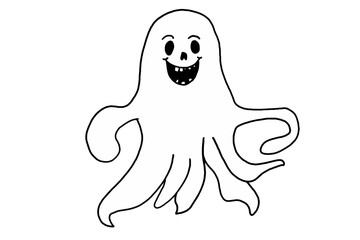 vector illustration of ghost, halloween