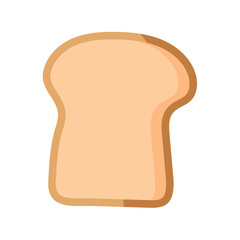 Sliced toast bread illustration isolated on white background