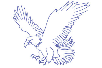 bald eagle silhouette vector illustration