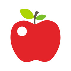 Apple fruit icon isolated white background