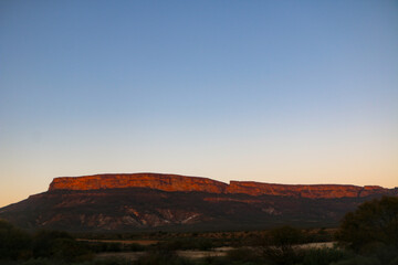 sunset over the mountains