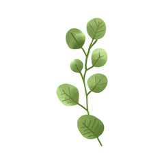 Obraz premium Hand painted leaves watercolor, Watercolor leaves isolated on white background