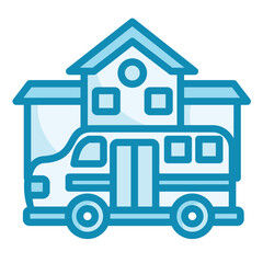 Obraz premium School Bus Icon